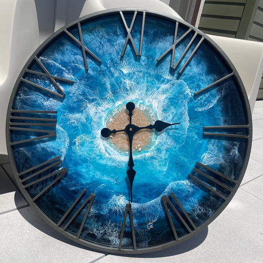 Large Ocean Wall Clock